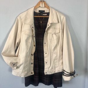 Lane Bryant White Jean Jacket Size 22